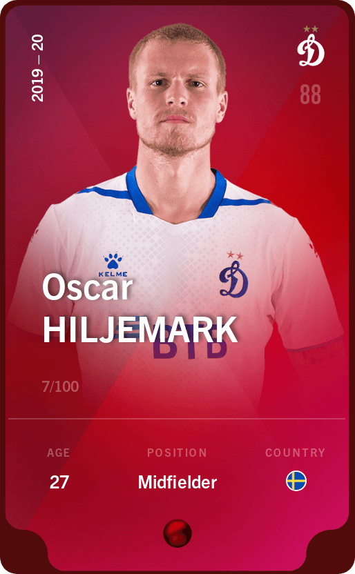 Oscar Hiljemark 2019 20 Rare 7 100