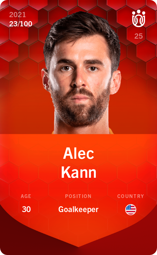 Sorare - Sorare Official - Alec Kann 2021-22 • Rare 23/100 - NFT # 106560725505545878850593654033616472005775934387160066577791737499767406674306