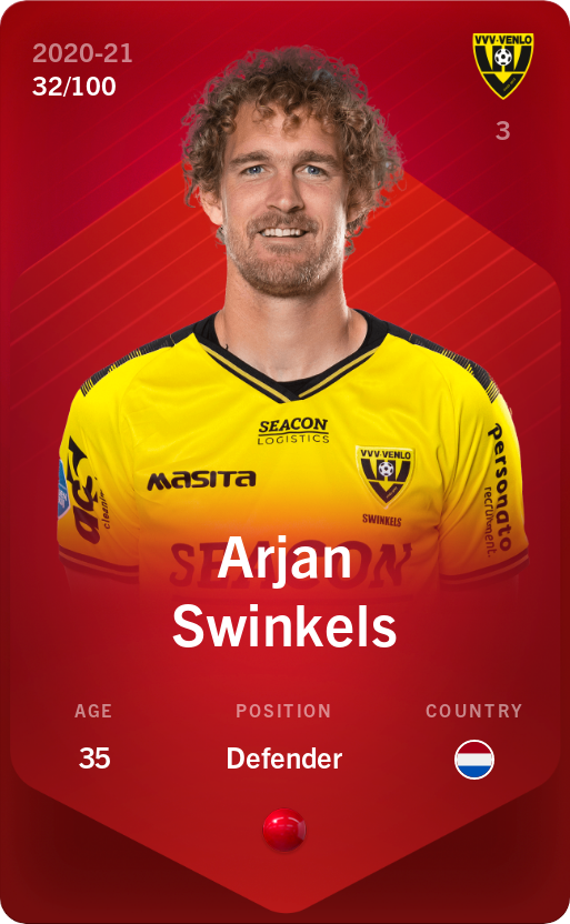 Sorare - Sorare Official - Arjan Swinkels 2020-21 • Rare 32/100 - NFT # 86485428601578412099779237753400243128022480472798609270320869001035109973284