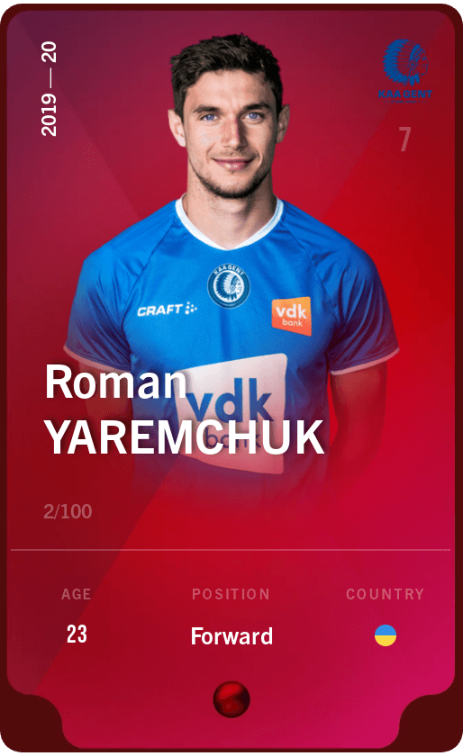 Roman Yaremchuk 2019 20 Rare 2 100