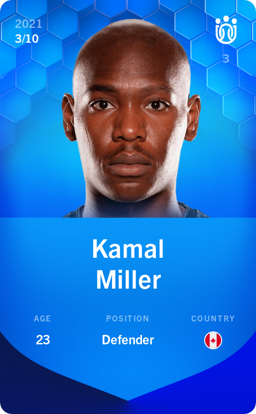Sorare - Sorare Official - Kamal Miller 2021-22 • Super Rare 3/10 - NFT # 96086124907075853201988486781082505211426822352278345619704790393297931970749