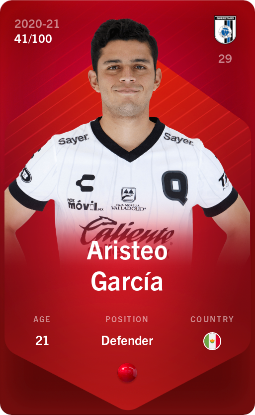 Sorare - Sorare Official - Aristeo García 2020-21 • Rare 41/100 - NFT # 94085341640976432297599215283136713759876071901559102834371356213480700825594