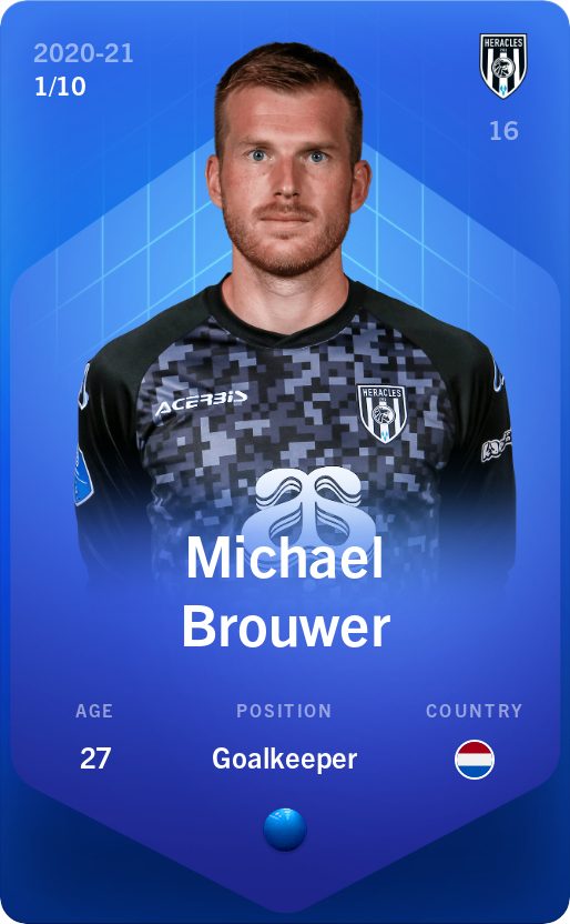 Sorare - Sorare Official - Michael Brouwer 2020-21 • Super Rare 1/10 - NFT # 81020695407159418514310707636438486849261791873231944447801648318932220277821