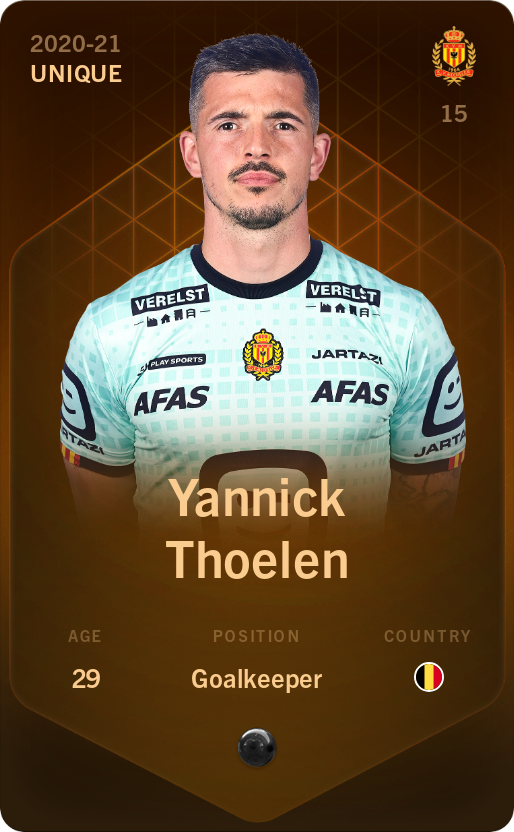 Sorare - Sorare Official - Yannick Thoelen 2020-21 • Unique - NFT # 55220332370367908135540770781993293519814236096467173027930581656450410538046