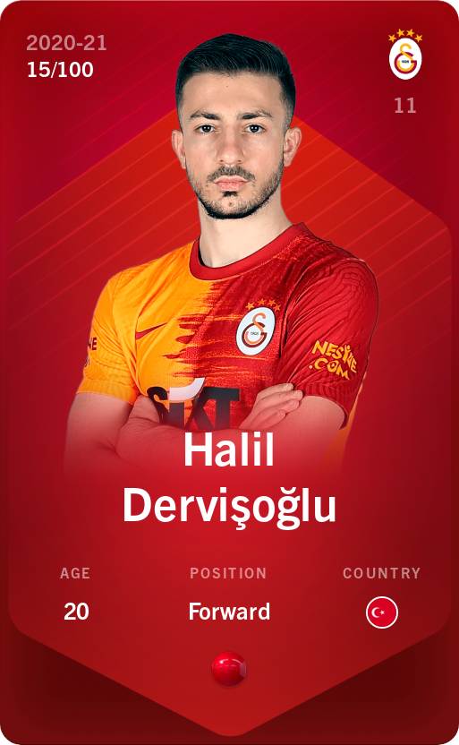 Sorare - Sorare Official - Halil Dervişoğlu 2020-21 • Rare 15/100 - NFT # 97271870574720270429505015971658816568202482603380441181560417884644778789994