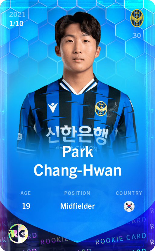 Sorare - Sorare Official - Park Chang-Hwan 2021-22 • Super Rare 1/10 - NFT # 22165079717699105967892464083813541584254162755378310010896288083649204740196