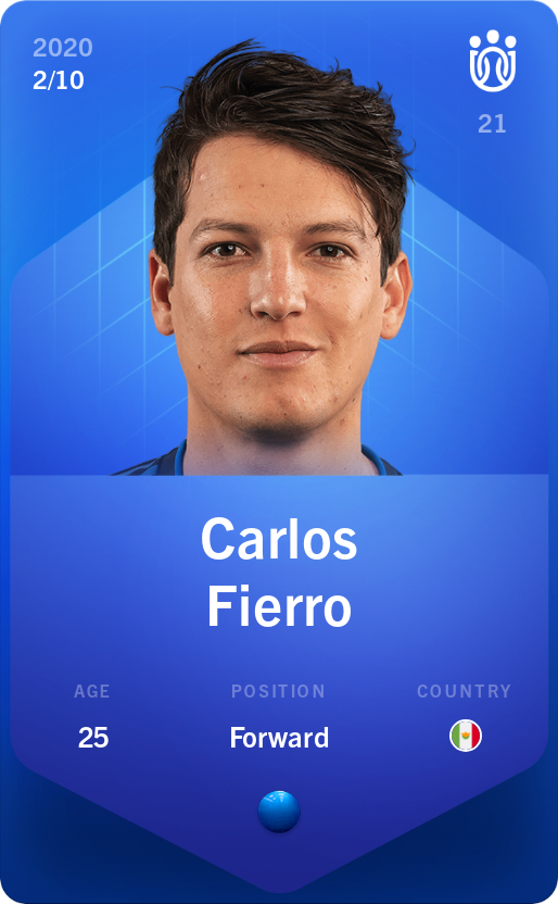 Sorare - Sorare Official - Carlos Fierro 2020-21 • Super Rare 2/10 - NFT # 10214708769845094303751934758756055055969909858749853944348567507946832441797