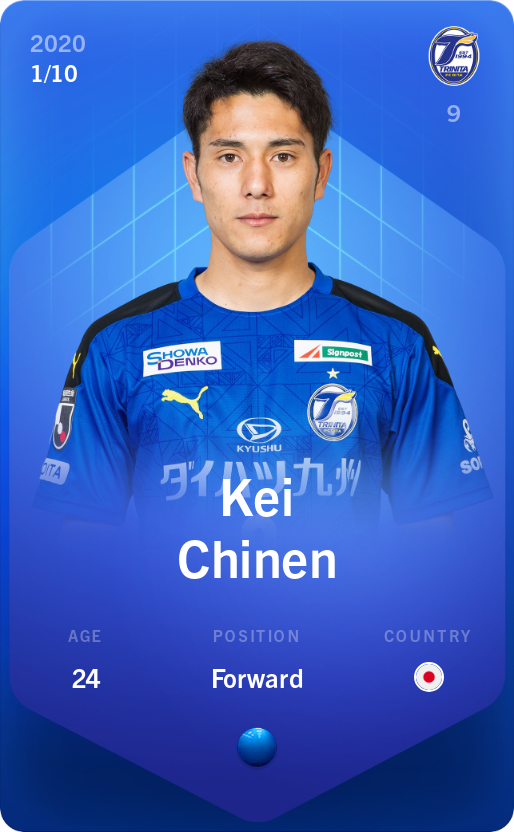 Sorare - Sorare Official - Kei Chinen 2020-21 • Super Rare 1/10 - NFT # 3374153661465007582860909286206211170759729955426437293034528834013752597840