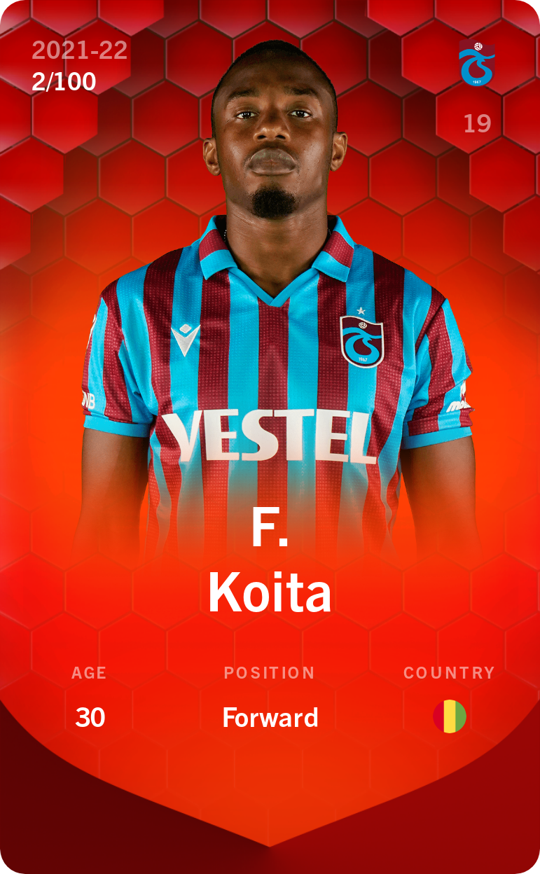 Sorare - Sorare Official - F. Koita 2021-22 • Rare 2/100 - NFT # 40254418361044768632719481758315412345423789098021773530464588797070441769824