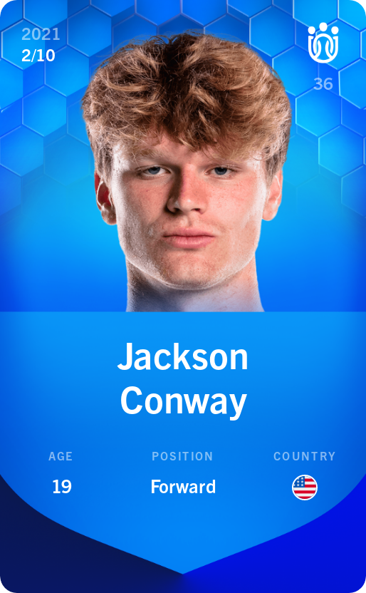 Sorare - Sorare Official - Jackson Conway 2021-22 • Super Rare 2/10 - NFT # 102155483312892937580871873543104034320641934064363731696354443451528903461288