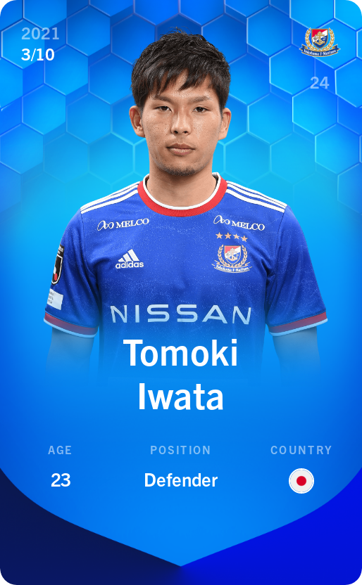 Sorare - Sorare Official - Tomoki Iwata 2021-22 • Super Rare 3/10 - NFT # 85066764210707614737259075288975169994706787568140670237717173975727920498422