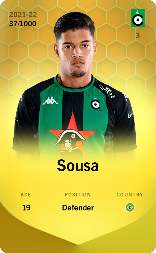 Sorare - Sorare Official - Sousa 2021-22 • Limited 37/1000 - NFT # 82283779936625703637112068247000994089944733267954567350840279028136675830980