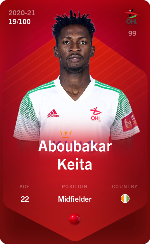 Sorare - Sorare Official - Aboubakar Keita 2020-21 • Rare 19/100 - NFT # 28596096599420450856546946789806249906478797888608541501506031167871844860374