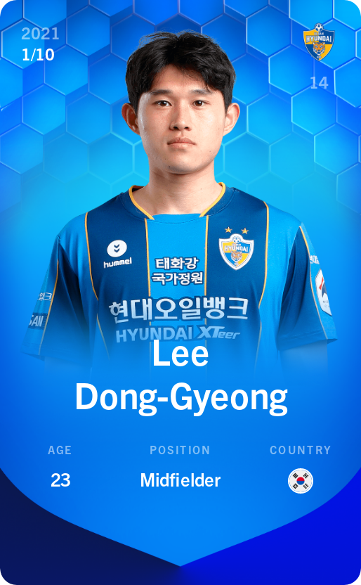 Sorare - Sorare Official - Lee Dong-Gyeong 2021-22 • Super Rare 1/10 - NFT # 40810626316412741379027265735249101998240134534757961075517797985491961854736