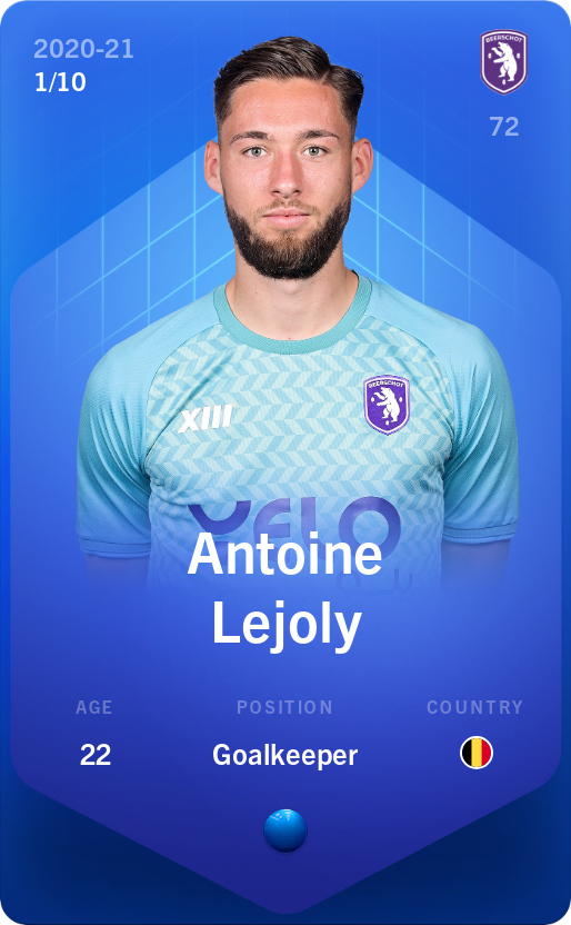 Sorare - Sorare Official - Antoine Lejoly 2020-21 • Super Rare 1/10 - NFT # 30111299155144867183765317470142395459250542314892712874897169831928552029071