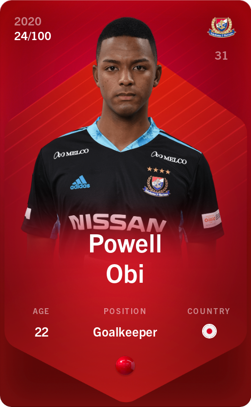 Sorare - Sorare Official - Powell Obi 2020-21 • Rare 24/100 - NFT # 7905820014435445670287240552016198450522067539958523351894376649260339105320