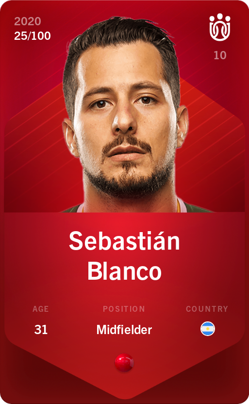 Sorare - Sorare Official - Sebastián Blanco 2020-21 • Rare 25/100 - NFT # 36214000329230427176631173800023033778078631504821290086217670281521261373033