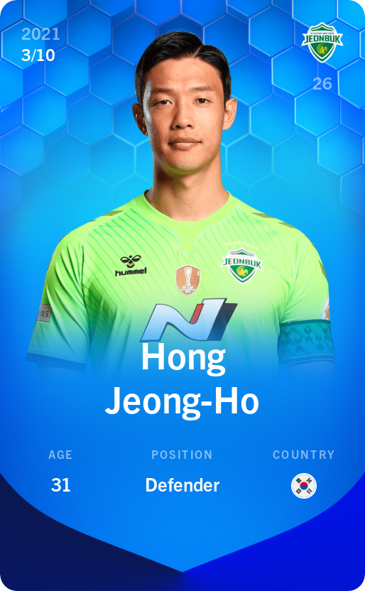 Sorare - Sorare Official - Hong Jeong-Ho 2021-22 • Super Rare 3/10 - NFT # 65816307684222793580301500729533088144808556565602875726979715489049217117012
