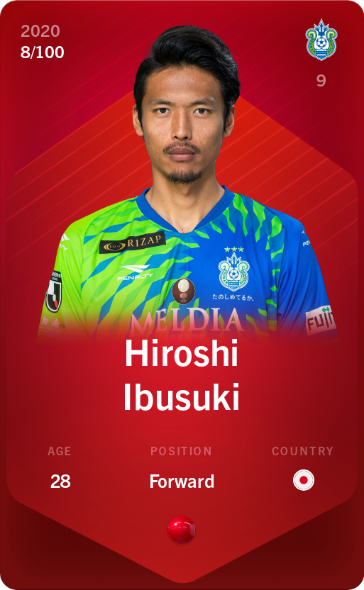 Sorare - Sorare Official - Hiroshi Ibusuki 2020-21 • Rare 8/100 - NFT # 94506542622947555755043633895599929629262410583958871122843485972792922834126