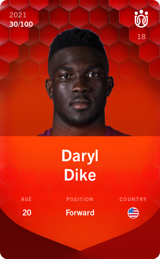 Sorare - Sorare Official - Daryl Dike 2021-22 • Rare 30/100 - NFT # 111304071882929834637733571861341099297870912363902191786501970690180753738684
