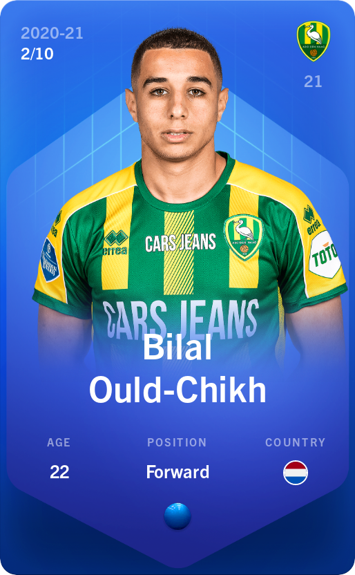 Sorare - Sorare Official - Bilal Ould-Chikh 2020-21 • Super Rare 2/10 - NFT # 96579206956390193223433421740468327894371927756008244684141441836130997745290