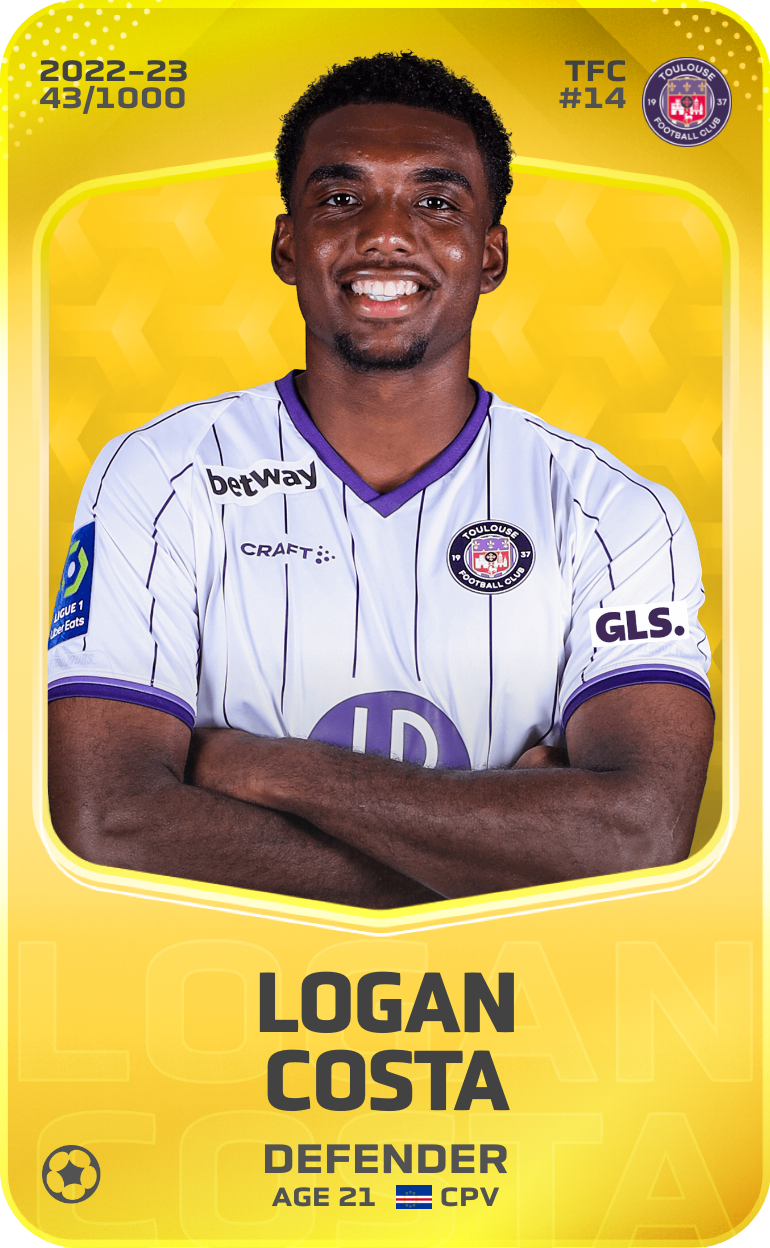 Sorare - Sorare Official - Logan Costa 2022-23 • Limited 43/1000 - NFT # 50475124453054539112755855098463764714816859727792249049974056280900755623583