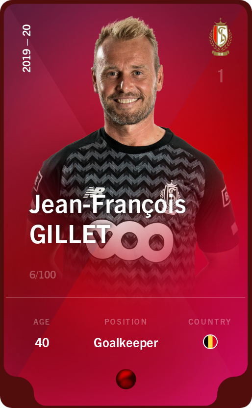 Sorare - Sorare Official - Jean-François Gillet 2019-20 • Rare 6/100 - NFT # 60682037891483778727349376281246608379454082313652210473229802778225737505411