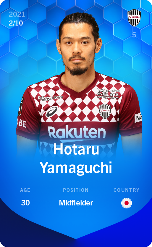 Sorare - Sorare Official - Hotaru Yamaguchi 2021-22 • Super Rare 2/10 - NFT # 72105931129419653022145530127332970980811161057654138686313432818485106981825