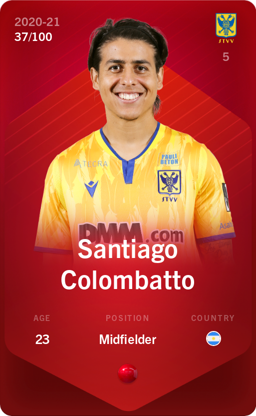 Sorare - Sorare Official - Santiago Colombatto 2020-21 • Rare 37/100 - NFT # 29411483862927482605523956170572322286542464181836487246022931649279430759533