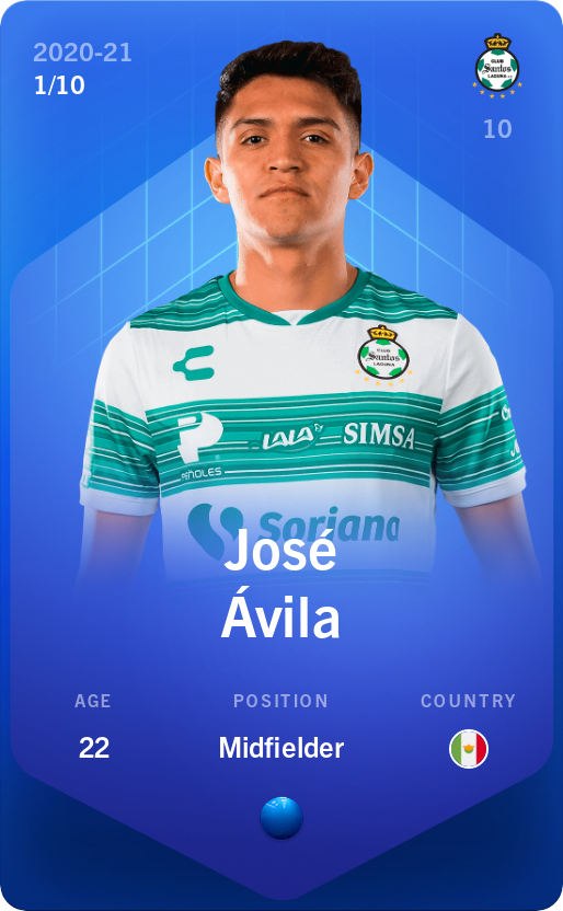 Sorare - Sorare Official - José Ávila 2020-21 • Super Rare 1/10 - NFT # 10246394399013383783580532137104652659079585635672573341203578059121096065009
