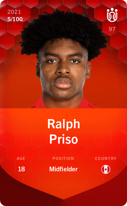 Sorare - Sorare Official - Ralph Priso 2021-22 • Rare 5/100 - NFT # 27787978567480016187083787311768587994100619882771117023298987203814521243433