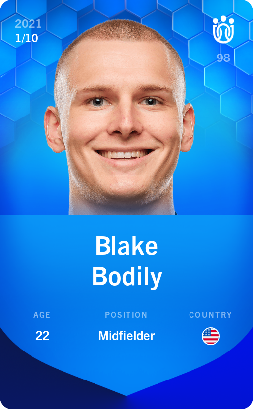 Sorare - Sorare Official - Blake Bodily 2021-22 • Super Rare 1/10 - NFT # 50719320109440236226722190578695521150182920784070264976429952318025364070433