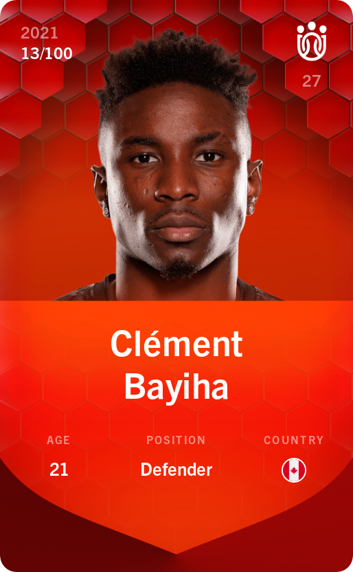 Sorare - Sorare Official - Clément Bayiha 2021-22 • Rare 13/100 - NFT # 91808725138378254272862975278416867422459149961648937772496912370025546624676