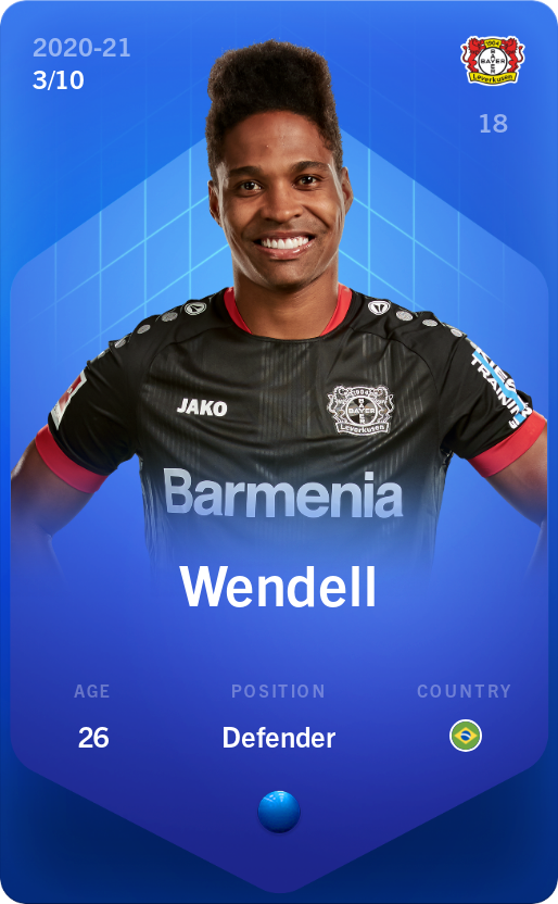 Sorare - Sorare Official - Wendell 2020-21 • Super Rare 3/10 - NFT # 99369702716089258571415636633163014142632753196486142791046594153912152720086