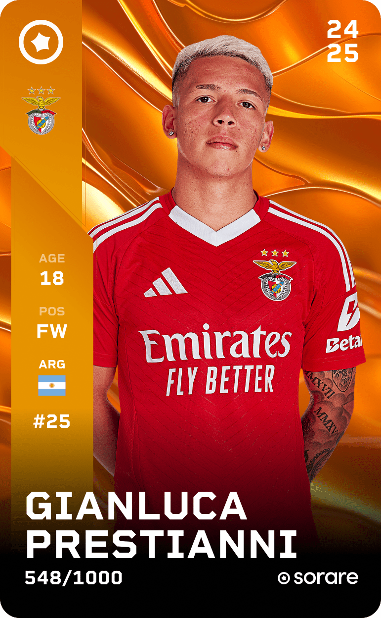 Gianluca Prestianni 2024-25 • Limited 548/1000