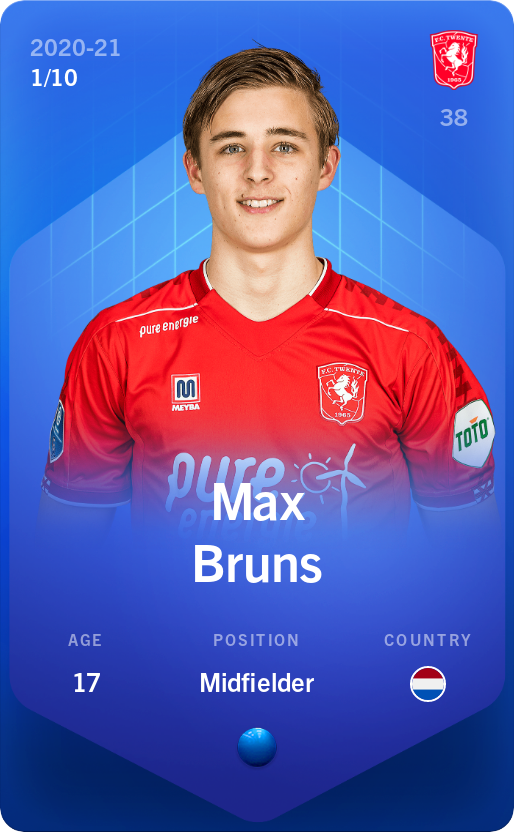 Sorare - Sorare Official - Max Bruns 2020-21 • Super Rare 1/10 - NFT # 67400356634558781382693318336991965915595356591771560581151208107686363821854