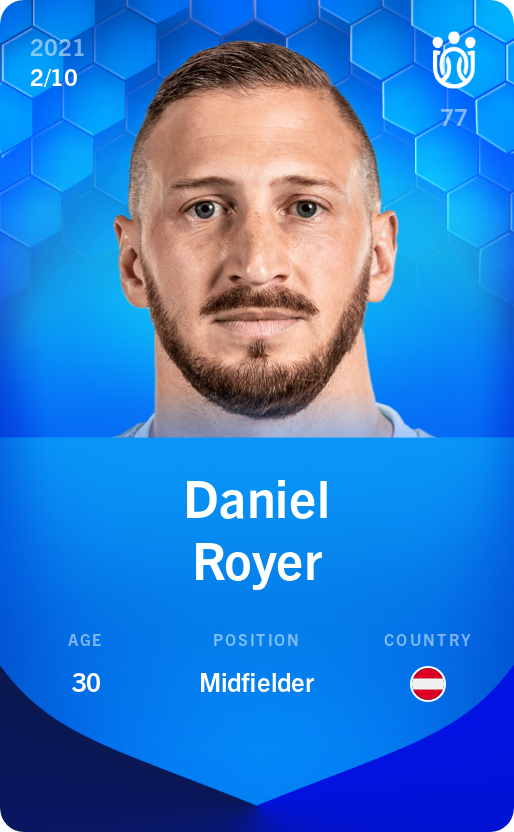 Sorare - Sorare Official - Daniel Royer 2021-22 • Super Rare 2/10 - NFT # 113892381473870612082073311950001089960375064654788392531644764458716869123451