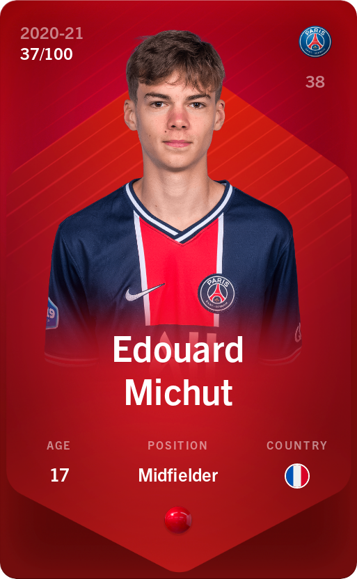 Sorare - Sorare Official - Edouard Michut 2020-21 • Rare 37/100 - NFT # 295739860832390206346950001431282923102613116709190210757504239713987168186