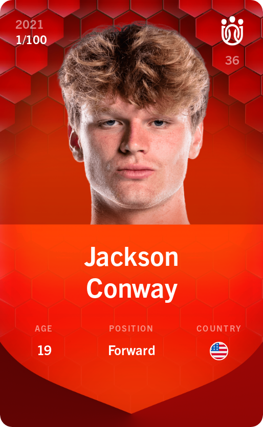 Sorare - Sorare Official - Jackson Conway 2021-22 • Rare 1/100 - NFT # 80751002422550767292521472398241893945387590636656093346527175595509476715360