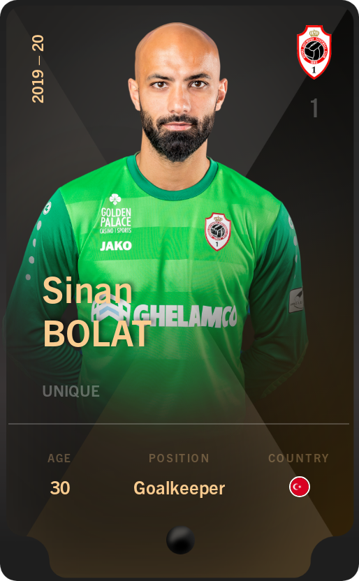 Sorare - Sorare Official - Sinan Bolat 2019-20 • Unique - NFT # 49457701382217501691263489092846195395491652326363427292193819465992088458706