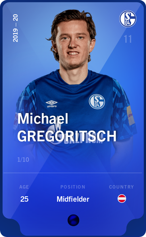 Sorare - Sorare Official - Michael Gregoritsch 2019-20 • Super Rare 1/10 - NFT # 99366131100265322950207936502573427482769752071326647469015468130473880276392