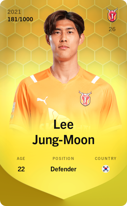 Lee Jung-Moon 2021-22 • Limited 181/1000
