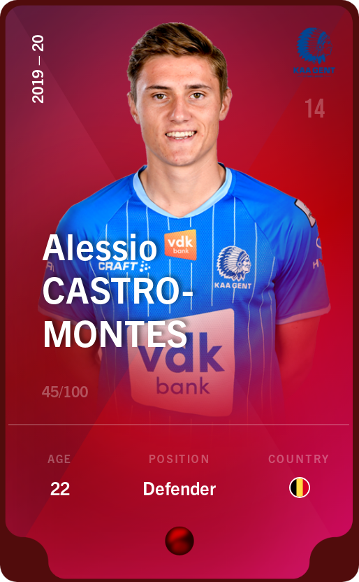 Sorare - Sorare Official - Alessio Castro-Montes 2019-20 • Rare 45/100 - NFT # 102449659780865215850528160400436762484416106667131840904669534720777136486022