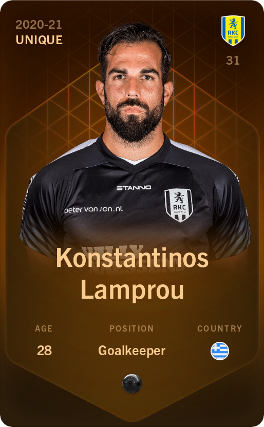 Sorare - Sorare Official - Konstantinos Lamprou 2020-21 • Unique - NFT # 110194162427247760313742577336165342875601250877794487248003861223851394523950