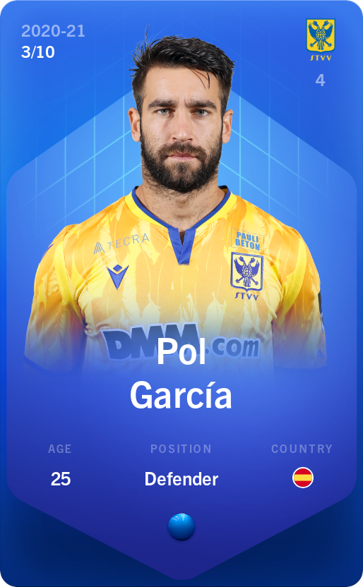 Sorare - Sorare Official - Pol García 2020-21 • Super Rare 3/10 - NFT # 16564101708070728684760711843161693832897713877829876522340205313755768572667