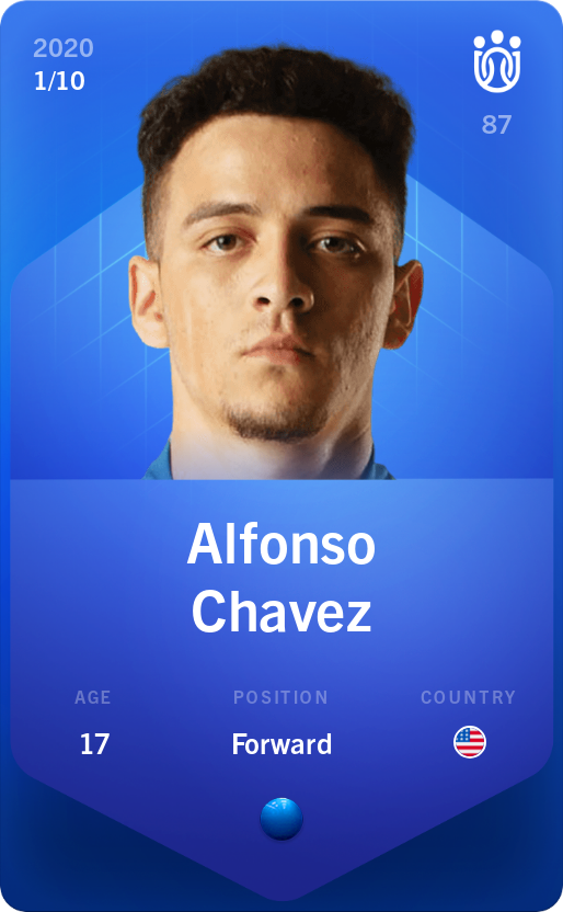 Sorare - Sorare Official - Alfonso Chavez 2020-21 • Super Rare 1/10 - NFT # 50415155170949712654385071260780937359563232622638981087473124822939533774922