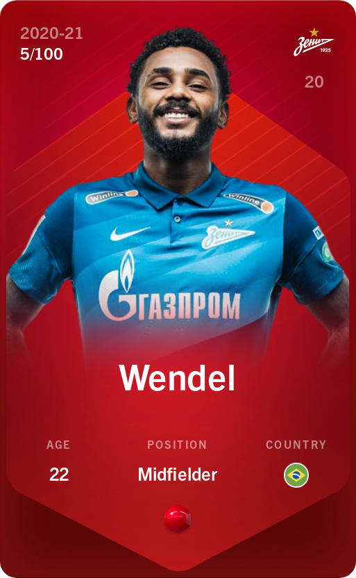 Sorare - Sorare Official - Wendel 2020-21 • Rare 5/100 - NFT # 111605584907897202619098685889126958484174093891971774812068102767844399568052