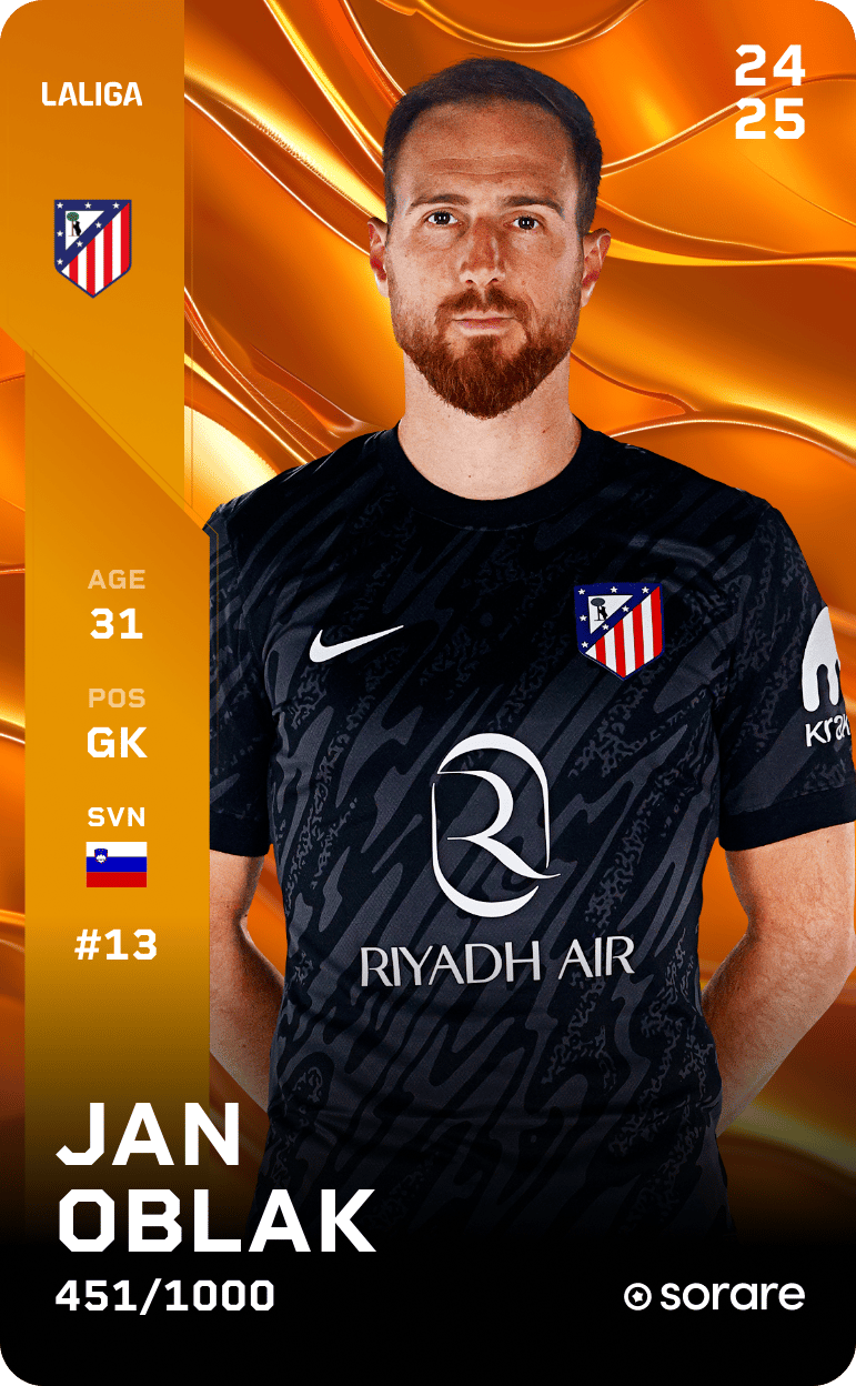Jan Oblak 2024-25 • Limited 451/1000