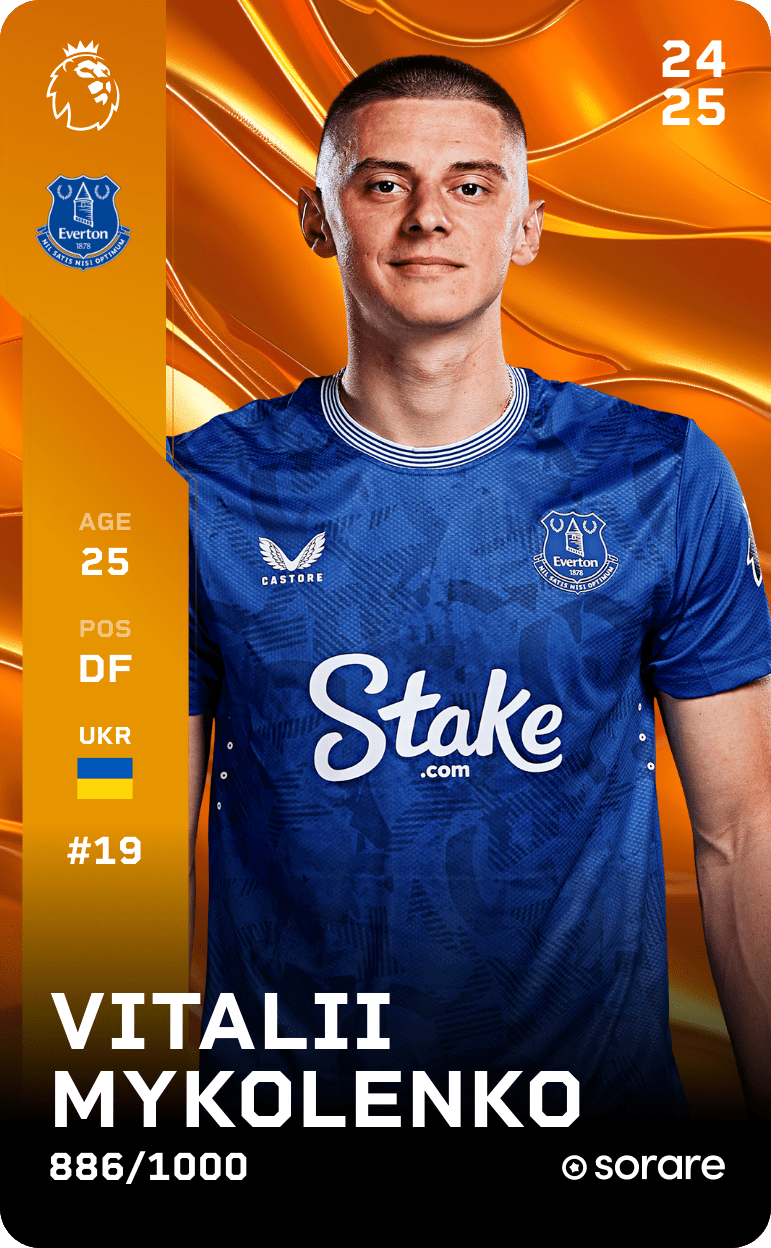 Vitalii Mykolenko 2024-25 • Limited 886/1000
