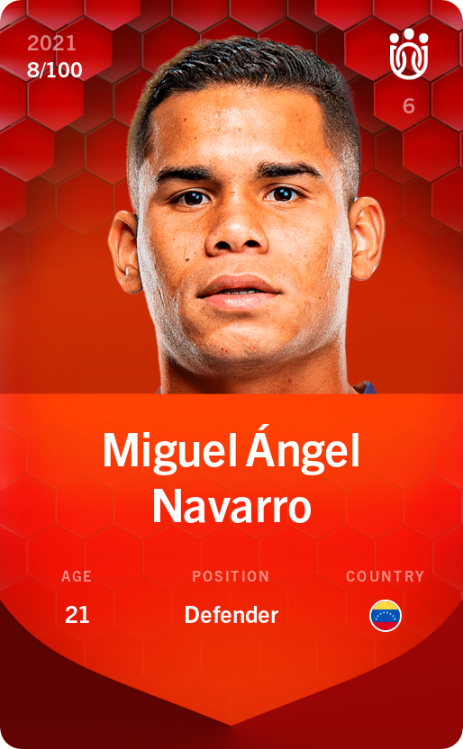 Sorare - Sorare Official - Miguel Ángel Navarro 2021-22 • Rare 8/100 - NFT # 111800248912184829958675543317864819845765043223987100021519234772931483761282